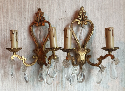 Paire appliques bronze - paire, en