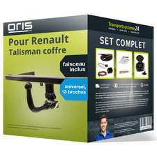 Attelage pour Renault Talisman coffre 15- Amovible Oris + Faisceau u. 13 br. TOP