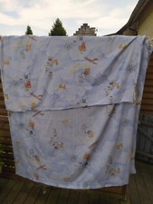 Vintage drap plat 1 place enfant Clémentine narcisse x4 IDDH 1985