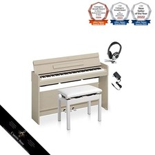 Piano numérique YAMAHA YDP-S35 WA frêne blanc avec chaise réglable en hauteur et