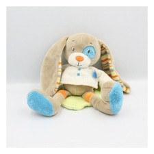 Doudou lapin beige pull blanc