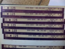n°e593 lot 6 microfiche mercedes w123 200 300