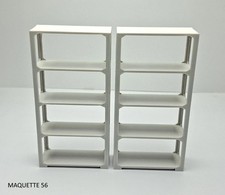 1/18 lot 2 étagères grises