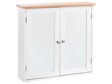 Armoire de Toilette Murale Scandinave en MDF 17 x 60 cm Meuble de Rangement Blan