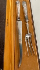 couvert de service fourchette et couteau art deco 1900  en metal argenté/7479V6