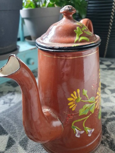 Cafetière ancienne tôle - cafetière,
