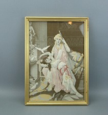 Ravissant tableau en soie