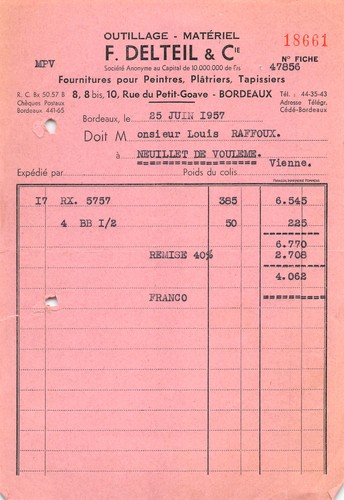 1957 fournitures pour peintres - pour,