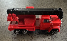 Majorette engin de chantier n°283, camion grue rouge, 1/100e