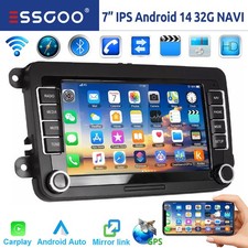 7" AUTORADIO Android 14 Carplay GPS BT RDS Pour VW GOLF 5 6 Caddy Touran Polo T5