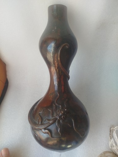 Grande vase gourde - grande, bronze