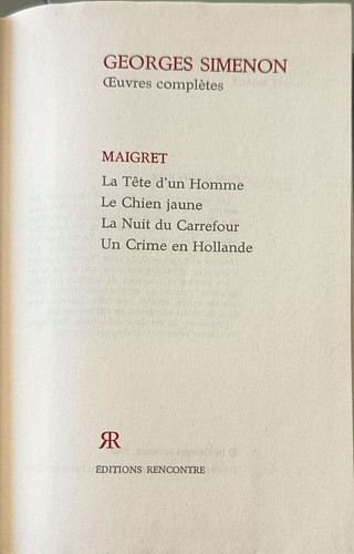 Georges simenon oeuvres - georges,