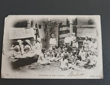 CPA ALGERIE - ALGER -Fabrication de tapis (animée)