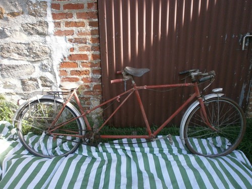 Vélo tandem ancien - vélo,