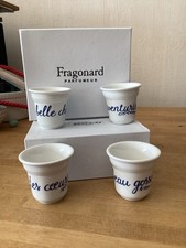 4 Tasses Gobelets Expressos Fragonard Boîte 