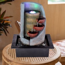 Fontaine de Table D'Intérieur RGB Changement Couleur Lampe Décorative H 39,5 CM