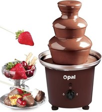 Ensemble à fondue électrique à 3 niveaux de fontaine de chocolat en acier ino...