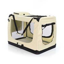 Fudajo Caisse transport pliable Beige Chien Chat XXL 100x69x69cm Animal domestiq