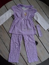 Pyjama 2 pièces tunique +pantalon parme imprimée Clochette DISNEY Taille 3-4 ans