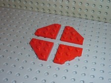 4 LEGO red plate ref 2450 sets