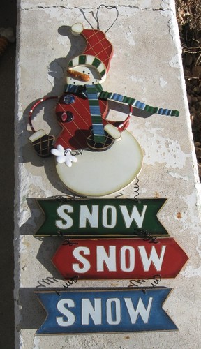 Wooden snowman wall door - wooden,