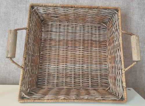 Panier osier avec - avec, poignées
