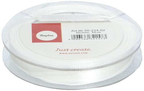 Ruban décoratif satin blanc - satin,,