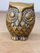 Petite Chouette Figurine Statuette En Laiton