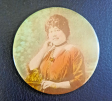 MIROIR DE POCHE OU SAC A MAIN ANCIEN – PORTRAIT DE FEMME VINTAGE