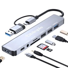 Hub USB C 8 en 2, USB 3.0