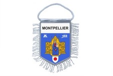 fanion mini drapeau pays voiture decoration souvenir blason montpellier 34