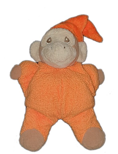 Peluche doudou singe orange - peluche,