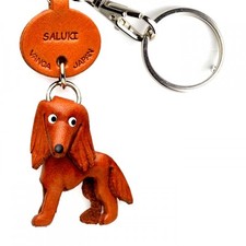 Porte-clés chien en cuir 3D fait main Saluki *VANCA* porte-clés fabriqué au J...