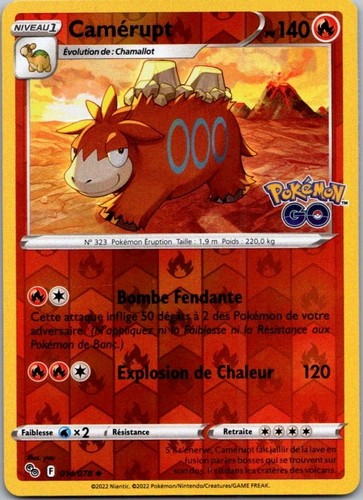Carte pokémon camérupt - pokémon,