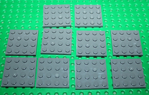 Lego dkstone plate 4x4 - 10, x