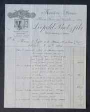 Facture 1884 LEOPOLD BROT  miroitier miroir mirror psyché illustrée 115