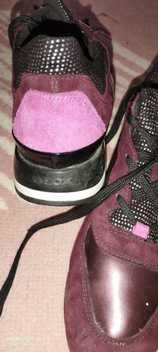 Basket cuir pink bordeaux - pink,