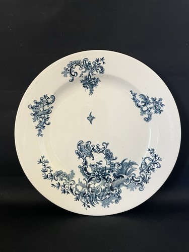 Plat rond ancien - plat, décor
