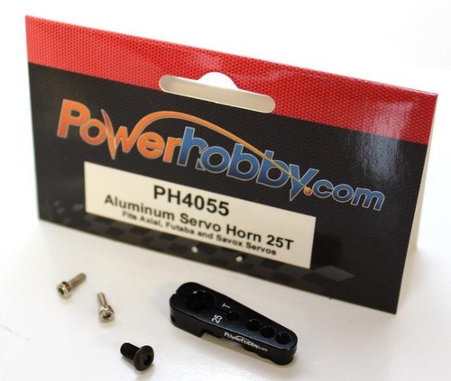 Black aluminum 25t servo horn - black,