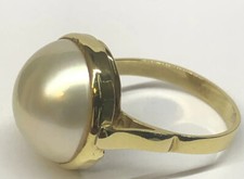 Anneau Perle Mabe en or Jaune