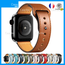 Bracelet Boucle Cuir pour Apple Watch 38 40 41 42 44 45 mm Serie 8 7 6 5 4 3 SE