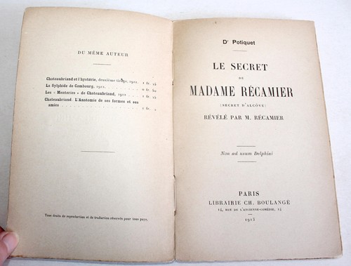 Secret madame recamier - secret,