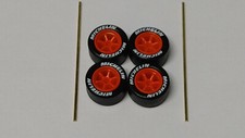 Set de jantes Michelin 6 branches orange pneu gomme pour Custom (ET)