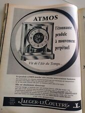 Publicité Vintage Advertising MONTRE HORLOGE JAEGER LECOULTRE (AOUT 1961)