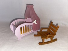 Playmobil Lit Bebe Berceau Chaise Fauteuil A Bascule Chambre Enfant Maison