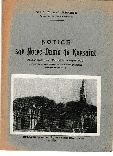 Appere notice sur notre dame - -, notre-dame