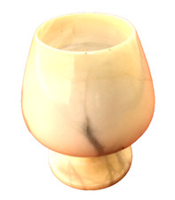 Années 1930 Coupe sur piédouche en albâtre