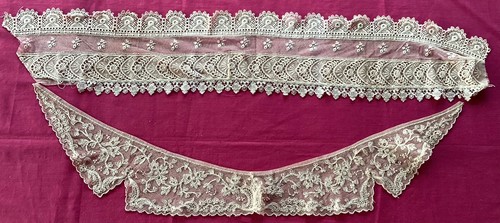 Lot dentelle ancienne - de,
