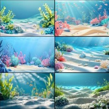 HD Aquarium Fond Image 3D Corail Motif Aquarium Paysage Poster Décor