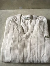 BEAU PULL LACOSTE BLANC -